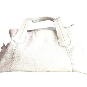 Cavalconti  White Genuine Leather Over The Shoulder Bag Made in Italy